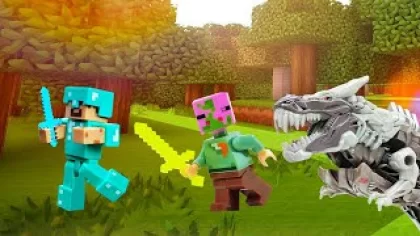 Minecraft игры для мальчиков - Выживание Майнкрафт со Стивом! - Видео сборник с Лего Майнкрафт
